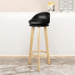 Modern Backrest Armless Counter Stool Steel Cashier Bar Stool with Cushion Gloss Black Clearhalo 'Bar Furniture' 'Bar Stools' 'bar_stools' 'furn' 'furn_bar_stools' 'furniture_bar_stools' 'Kitchen & Dining Furniture' 'kitchen&dining_furn' 'kitchen' 'kitchen_furn' Furniture' 4183939