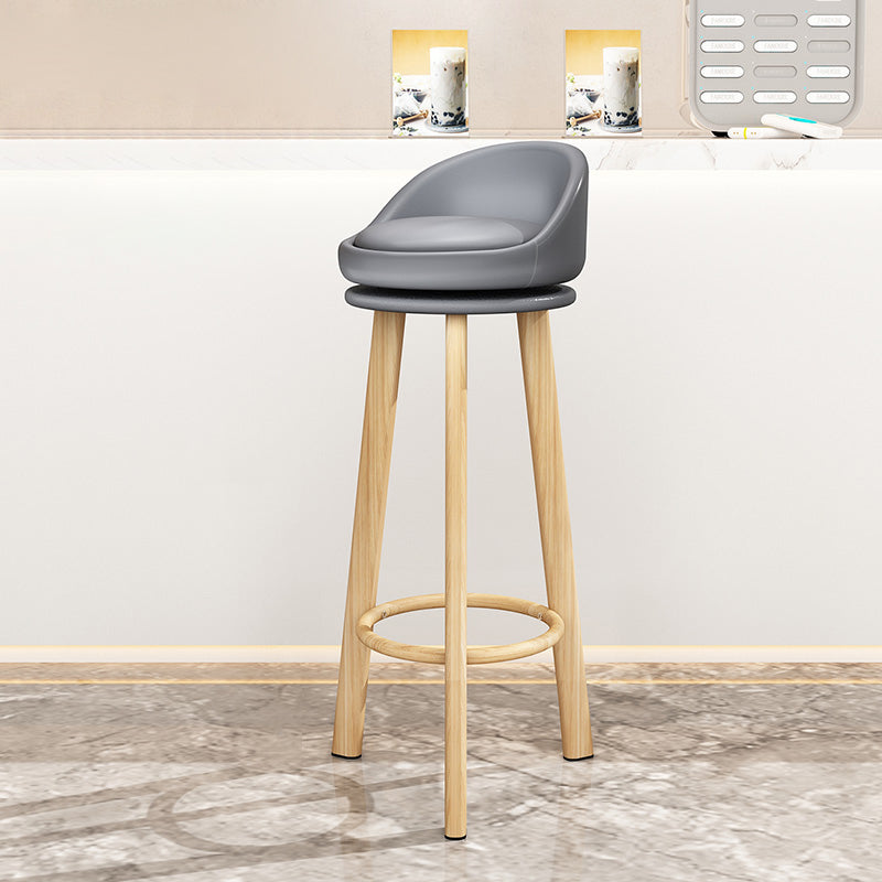 Modern Backrest Armless Counter Stool Steel Cashier Bar Stool with Cushion Silver Gray Clearhalo 'Bar Furniture' 'Bar Stools' 'bar_stools' 'furn' 'furn_bar_stools' 'furniture_bar_stools' 'Kitchen & Dining Furniture' 'kitchen&dining_furn' 'kitchen' 'kitchen_furn' Furniture' 4183941