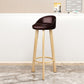 Modern Backrest Armless Counter Stool Steel Cashier Bar Stool with Cushion Brown Clearhalo 'Bar Furniture' 'Bar Stools' 'bar_stools' 'furn' 'furn_bar_stools' 'furniture_bar_stools' 'Kitchen & Dining Furniture' 'kitchen&dining_furn' 'kitchen' 'kitchen_furn' Furniture' 4183942