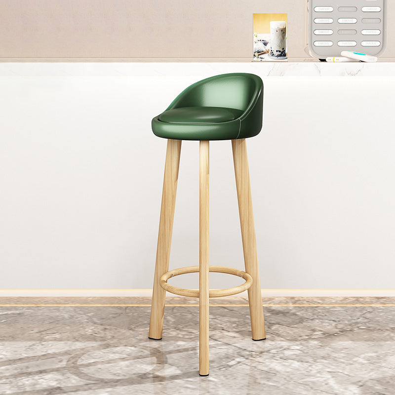 Modern Backrest Armless Counter Stool Steel Cashier Bar Stool with Cushion Blackish Green Clearhalo 'Bar Furniture' 'Bar Stools' 'bar_stools' 'furn' 'furn_bar_stools' 'furniture_bar_stools' 'Kitchen & Dining Furniture' 'kitchen&dining_furn' 'kitchen' 'kitchen_furn' Furniture' 4183944