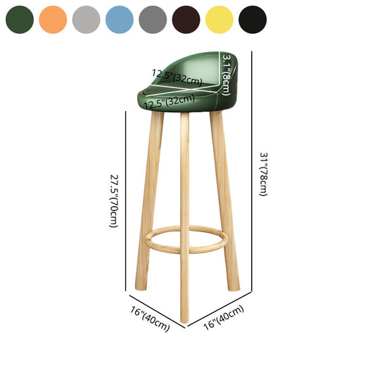 Modern Backrest Armless Counter Stool Steel Cashier Bar Stool with Cushion Clearhalo 'Bar Furniture' 'Bar Stools' 'bar_stools' 'furn' 'furn_bar_stools' 'furniture_bar_stools' 'Kitchen & Dining Furniture' 'kitchen&dining_furn' 'kitchen' 'kitchen_furn' Furniture' 4183947