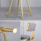 Glam Backrest Armless Counter Stool Iron Beauty Shop Bar Stool with Suede Cushion Clearhalo 'Bar Furniture' 'Bar Stools' 'bar_stools' 'furn' 'furn_bar_stools' 'furniture_bar_stools' 'Kitchen & Dining Furniture' 'kitchen&dining_furn' 'kitchen' 'kitchen_furn' Furniture' 4183961