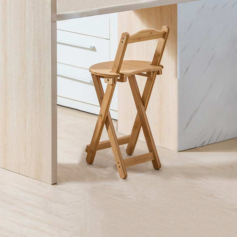 Stackable Modern Counter Bar Stool Armless Wood Indoor Bar Stool with Footrest Wood 1 Piece Short Stool(18"H) Clearhalo 'Bar Furniture' 'Bar Stools' 'bar_stools' 'furn' 'furn_bar_stools' 'furniture_bar_stools' 'Kitchen & Dining Furniture' 'kitchen&dining_furn' 'kitchen' 'kitchen_furn' Furniture' 4184000