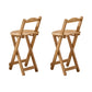 Stackable Modern Counter Bar Stool Armless Wood Indoor Bar Stool with Footrest Wood 2 Piece Set Short Stool(18"H) Clearhalo 'Bar Furniture' 'Bar Stools' 'bar_stools' 'furn' 'furn_bar_stools' 'furniture_bar_stools' 'Kitchen & Dining Furniture' 'kitchen&dining_furn' 'kitchen' 'kitchen_furn' Furniture' 4184001