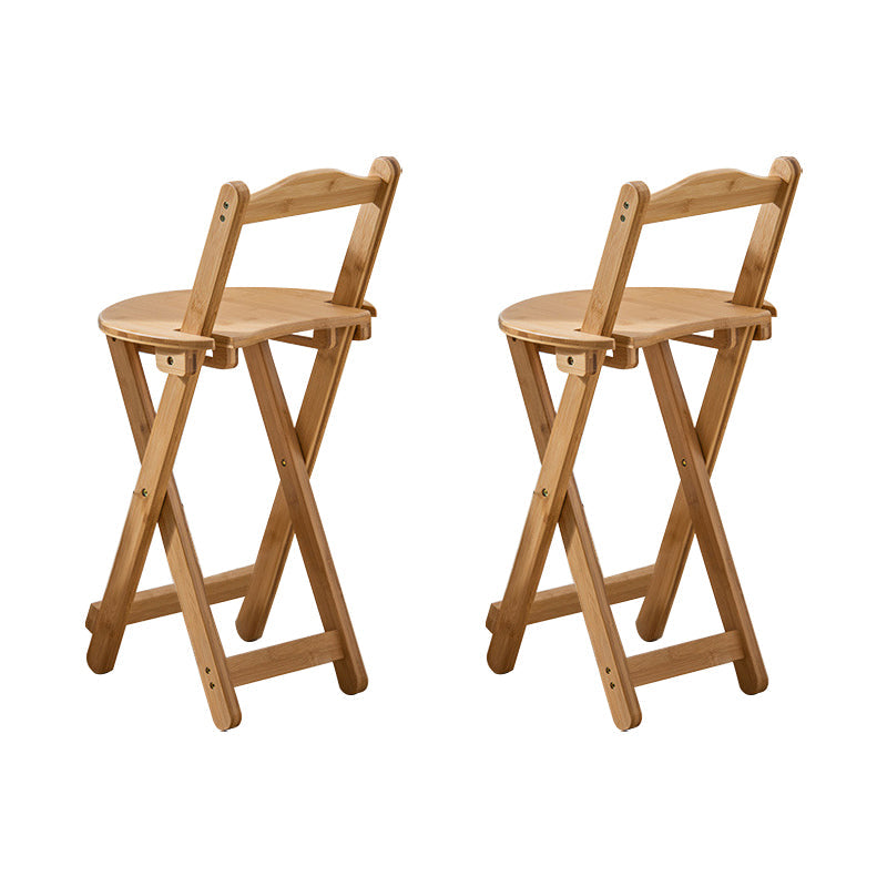 Stackable Modern Counter Bar Stool Armless Wood Indoor Bar Stool with Footrest Wood 2 Piece Set Short Stool(18"H) Clearhalo 'Bar Furniture' 'Bar Stools' 'bar_stools' 'furn' 'furn_bar_stools' 'furniture_bar_stools' 'Kitchen & Dining Furniture' 'kitchen&dining_furn' 'kitchen' 'kitchen_furn' Furniture' 4184001