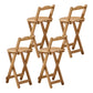 Stackable Modern Counter Bar Stool Armless Wood Indoor Bar Stool with Footrest Wood 4 Piece Set Short Stool(18"H) Clearhalo 'Bar Furniture' 'Bar Stools' 'bar_stools' 'furn' 'furn_bar_stools' 'furniture_bar_stools' 'Kitchen & Dining Furniture' 'kitchen&dining_furn' 'kitchen' 'kitchen_furn' Furniture' 4184004