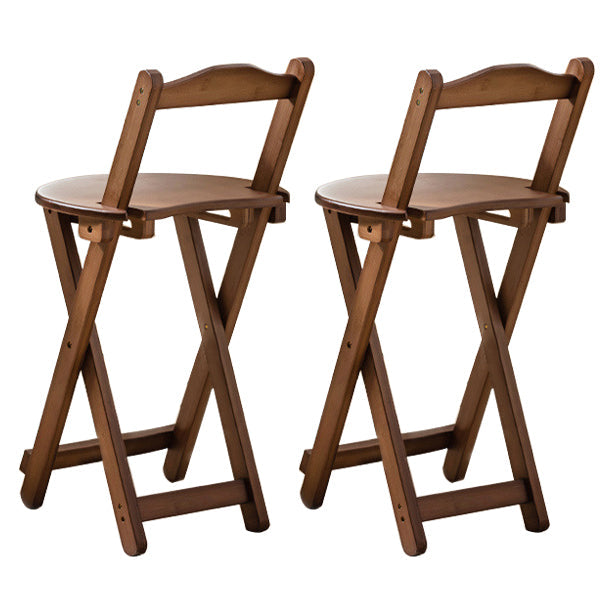 Stackable Modern Counter Bar Stool Armless Wood Indoor Bar Stool with Footrest Tan 2 Piece Set Short Stool(18"H) Clearhalo 'Bar Furniture' 'Bar Stools' 'bar_stools' 'furn' 'furn_bar_stools' 'furniture_bar_stools' 'Kitchen & Dining Furniture' 'kitchen&dining_furn' 'kitchen' 'kitchen_furn' Furniture' 4184008