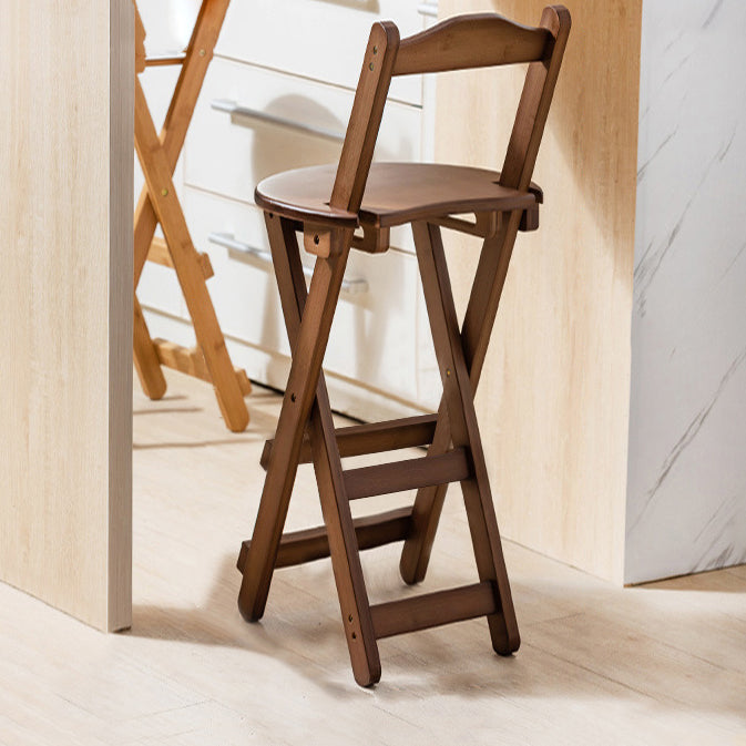 Stackable Modern Counter Bar Stool Armless Wood Indoor Bar Stool with Footrest Tan 1 Piece Bar Stool(30"H) Clearhalo 'Bar Furniture' 'Bar Stools' 'bar_stools' 'furn' 'furn_bar_stools' 'furniture_bar_stools' 'Kitchen & Dining Furniture' 'kitchen&dining_furn' 'kitchen' 'kitchen_furn' Furniture' 4184011