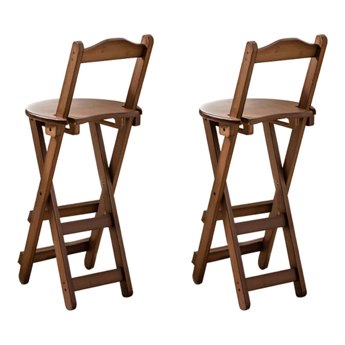 Stackable Modern Counter Bar Stool Armless Wood Indoor Bar Stool with Footrest Tan 2 Piece Set Bar Stool(30"H) Clearhalo 'Bar Furniture' 'Bar Stools' 'bar_stools' 'furn' 'furn_bar_stools' 'furniture_bar_stools' 'Kitchen & Dining Furniture' 'kitchen&dining_furn' 'kitchen' 'kitchen_furn' Furniture' 4184014