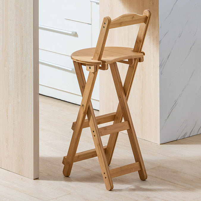 Stackable Modern Counter Bar Stool Armless Wood Indoor Bar Stool with Footrest Wood 1 Piece Counter Stool (24"H) Clearhalo 'Bar Furniture' 'Bar Stools' 'bar_stools' 'furn' 'furn_bar_stools' 'furniture_bar_stools' 'Kitchen & Dining Furniture' 'kitchen&dining_furn' 'kitchen' 'kitchen_furn' Furniture' 4184018