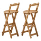 Stackable Modern Counter Bar Stool Armless Wood Indoor Bar Stool with Footrest Wood 2 Piece Set Bar Stool(30"H) Clearhalo 'Bar Furniture' 'Bar Stools' 'bar_stools' 'furn' 'furn_bar_stools' 'furniture_bar_stools' 'Kitchen & Dining Furniture' 'kitchen&dining_furn' 'kitchen' 'kitchen_furn' Furniture' 4184023