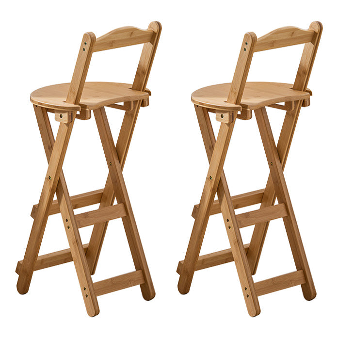 Stackable Modern Counter Bar Stool Armless Wood Indoor Bar Stool with Footrest Wood 2 Piece Set Bar Stool(30"H) Clearhalo 'Bar Furniture' 'Bar Stools' 'bar_stools' 'furn' 'furn_bar_stools' 'furniture_bar_stools' 'Kitchen & Dining Furniture' 'kitchen&dining_furn' 'kitchen' 'kitchen_furn' Furniture' 4184023