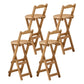 Stackable Modern Counter Bar Stool Armless Wood Indoor Bar Stool with Footrest Wood 4 Piece Set Bar Stool(30"H) Clearhalo 'Bar Furniture' 'Bar Stools' 'bar_stools' 'furn' 'furn_bar_stools' 'furniture_bar_stools' 'Kitchen & Dining Furniture' 'kitchen&dining_furn' 'kitchen' 'kitchen_furn' Furniture' 4184024