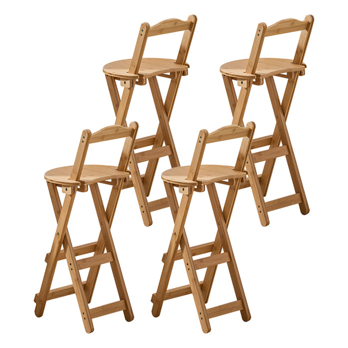 Stackable Modern Counter Bar Stool Armless Wood Indoor Bar Stool with Footrest Wood 4 Piece Set Bar Stool(30"H) Clearhalo 'Bar Furniture' 'Bar Stools' 'bar_stools' 'furn' 'furn_bar_stools' 'furniture_bar_stools' 'Kitchen & Dining Furniture' 'kitchen&dining_furn' 'kitchen' 'kitchen_furn' Furniture' 4184024