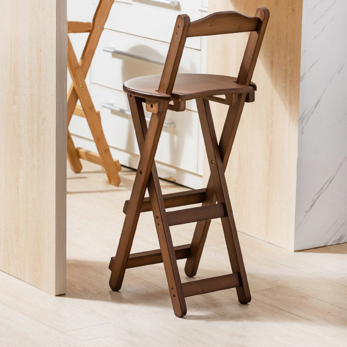 Stackable Modern Counter Bar Stool Armless Wood Indoor Bar Stool with Footrest Tan 1 Piece Counter Stool (24"H) Clearhalo 'Bar Furniture' 'Bar Stools' 'bar_stools' 'furn' 'furn_bar_stools' 'furniture_bar_stools' 'Kitchen & Dining Furniture' 'kitchen&dining_furn' 'kitchen' 'kitchen_furn' Furniture' 4184025