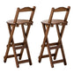 Stackable Modern Counter Bar Stool Armless Wood Indoor Bar Stool with Footrest Tan 2 Piece Set Counter Stool (24"H) Clearhalo 'Bar Furniture' 'Bar Stools' 'bar_stools' 'furn' 'furn_bar_stools' 'furniture_bar_stools' 'Kitchen & Dining Furniture' 'kitchen&dining_furn' 'kitchen' 'kitchen_furn' Furniture' 4184026