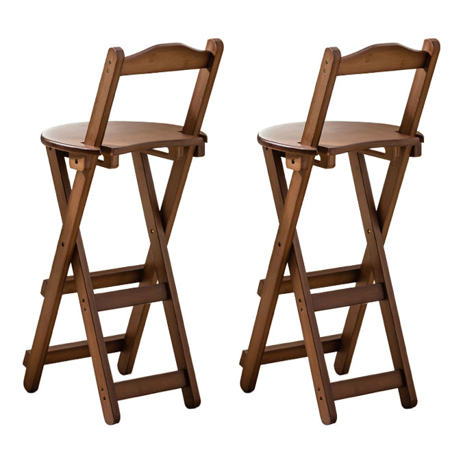 Stackable Modern Counter Bar Stool Armless Wood Indoor Bar Stool with Footrest Tan 2 Piece Set Counter Stool (24"H) Clearhalo 'Bar Furniture' 'Bar Stools' 'bar_stools' 'furn' 'furn_bar_stools' 'furniture_bar_stools' 'Kitchen & Dining Furniture' 'kitchen&dining_furn' 'kitchen' 'kitchen_furn' Furniture' 4184026