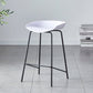 Modern Bar Stool Armless Plastic Indoor Barstool with Footrest Steel Base White 1 Piece Counter Stool(26"H) Clearhalo 'Bar Furniture' 'Bar Stools' 'bar_stools' 'furn' 'furn_bar_stools' 'furniture_bar_stools' 'Kitchen & Dining Furniture' 'kitchen&dining_furn' 'kitchen' 'kitchen_furn' Furniture' 4184032