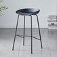 Modern Bar Stool Armless Plastic Indoor Barstool with Footrest Steel Base Black 1 Piece Bar Stool(30"H) Clearhalo 'Bar Furniture' 'Bar Stools' 'bar_stools' 'furn' 'furn_bar_stools' 'furniture_bar_stools' 'Kitchen & Dining Furniture' 'kitchen&dining_furn' 'kitchen' 'kitchen_furn' Furniture' 4184038
