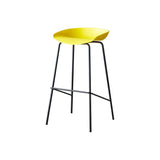 Modern Bar Stool Armless Plastic Indoor Barstool with Footrest Steel Base Clearhalo 'Bar Furniture' 'Bar Stools' 'bar_stools' 'furn' 'furn_bar_stools' 'furniture_bar_stools' 'Kitchen & Dining Furniture' 'kitchen&dining_furn' 'kitchen' 'kitchen_furn' Furniture' 4184040