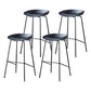 Modern Bar Stool Armless Plastic Indoor Barstool with Footrest Steel Base Black 4 Piece Set Bar Stool(30"H) Clearhalo 'Bar Furniture' 'Bar Stools' 'bar_stools' 'furn' 'furn_bar_stools' 'furniture_bar_stools' 'Kitchen & Dining Furniture' 'kitchen&dining_furn' 'kitchen' 'kitchen_furn' Furniture' 4184042