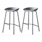 Modern Bar Stool Armless Plastic Indoor Barstool with Footrest Steel Base Grey 2 Piece Set Bar Stool(30"H) Clearhalo 'Bar Furniture' 'Bar Stools' 'bar_stools' 'furn' 'furn_bar_stools' 'furniture_bar_stools' 'Kitchen & Dining Furniture' 'kitchen&dining_furn' 'kitchen' 'kitchen_furn' Furniture' 4184055
