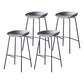 Modern Bar Stool Armless Plastic Indoor Barstool with Footrest Steel Base Grey 4 Piece Set Bar Stool(30"H) Clearhalo 'Bar Furniture' 'Bar Stools' 'bar_stools' 'furn' 'furn_bar_stools' 'furniture_bar_stools' 'Kitchen & Dining Furniture' 'kitchen&dining_furn' 'kitchen' 'kitchen_furn' Furniture' 4184056
