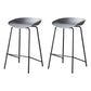 Modern Bar Stool Armless Plastic Indoor Barstool with Footrest Steel Base Grey 2 Piece Set Counter Stool(26"H) Clearhalo 'Bar Furniture' 'Bar Stools' 'bar_stools' 'furn' 'furn_bar_stools' 'furniture_bar_stools' 'Kitchen & Dining Furniture' 'kitchen&dining_furn' 'kitchen' 'kitchen_furn' Furniture' 4184058