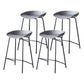 Modern Bar Stool Armless Plastic Indoor Barstool with Footrest Steel Base Grey 4 Piece Set Counter Stool(26"H) Clearhalo 'Bar Furniture' 'Bar Stools' 'bar_stools' 'furn' 'furn_bar_stools' 'furniture_bar_stools' 'Kitchen & Dining Furniture' 'kitchen&dining_furn' 'kitchen' 'kitchen_furn' Furniture' 4184059