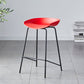 Modern Bar Stool Armless Plastic Indoor Barstool with Footrest Steel Base Red 1 Piece Counter Stool(26"H) Clearhalo 'Bar Furniture' 'Bar Stools' 'bar_stools' 'furn' 'furn_bar_stools' 'furniture_bar_stools' 'Kitchen & Dining Furniture' 'kitchen&dining_furn' 'kitchen' 'kitchen_furn' Furniture' 4184063