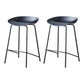 Modern Bar Stool Armless Plastic Indoor Barstool with Footrest Steel Base Black 2 Piece Set Counter Stool(26"H) Clearhalo 'Bar Furniture' 'Bar Stools' 'bar_stools' 'furn' 'furn_bar_stools' 'furniture_bar_stools' 'Kitchen & Dining Furniture' 'kitchen&dining_furn' 'kitchen' 'kitchen_furn' Furniture' 4184067