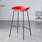 Modern Bar Stool Armless Plastic Indoor Barstool with Footrest Steel Base Red 1 Piece Bar Stool(30"H) Clearhalo 'Bar Furniture' 'Bar Stools' 'bar_stools' 'furn' 'furn_bar_stools' 'furniture_bar_stools' 'Kitchen & Dining Furniture' 'kitchen&dining_furn' 'kitchen' 'kitchen_furn' Furniture' 4184072