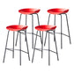 Modern Bar Stool Armless Plastic Indoor Barstool with Footrest Steel Base Red 4 Piece Set Bar Stool(30"H) Clearhalo 'Bar Furniture' 'Bar Stools' 'bar_stools' 'furn' 'furn_bar_stools' 'furniture_bar_stools' 'Kitchen & Dining Furniture' 'kitchen&dining_furn' 'kitchen' 'kitchen_furn' Furniture' 4184074