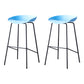 Modern Bar Stool Armless Plastic Indoor Barstool with Footrest Steel Base Blue 2 Piece Set Bar Stool(30"H) Clearhalo 'Bar Furniture' 'Bar Stools' 'bar_stools' 'furn' 'furn_bar_stools' 'furniture_bar_stools' 'Kitchen & Dining Furniture' 'kitchen&dining_furn' 'kitchen' 'kitchen_furn' Furniture' 4184079