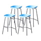 Modern Bar Stool Armless Plastic Indoor Barstool with Footrest Steel Base Blue 4 Piece Set Bar Stool(30"H) Clearhalo 'Bar Furniture' 'Bar Stools' 'bar_stools' 'furn' 'furn_bar_stools' 'furniture_bar_stools' 'Kitchen & Dining Furniture' 'kitchen&dining_furn' 'kitchen' 'kitchen_furn' Furniture' 4184080