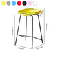 Modern Bar Stool Armless Plastic Indoor Barstool with Footrest Steel Base Clearhalo 'Bar Furniture' 'Bar Stools' 'bar_stools' 'furn' 'furn_bar_stools' 'furniture_bar_stools' 'Kitchen & Dining Furniture' 'kitchen&dining_furn' 'kitchen' 'kitchen_furn' Furniture' 4184084