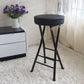 Modern Folding Armless Counter Stool Steel Living Room Bar Stool with Footrest Black 1 Piece Counter Stool (24"H) Clearhalo 'Bar Furniture' 'Bar Stools' 'bar_stools' 'furn' 'furn_bar_stools' 'furniture_bar_stools' 'Kitchen & Dining Furniture' 'kitchen&dining_furn' 'kitchen' 'kitchen_furn' Furniture' 4184093