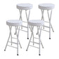 Modern Folding Armless Counter Stool Steel Living Room Bar Stool with Footrest White 4 Piece Set Counter Stool (24"H) Clearhalo 'Bar Furniture' 'Bar Stools' 'bar_stools' 'furn' 'furn_bar_stools' 'furniture_bar_stools' 'Kitchen & Dining Furniture' 'kitchen&dining_furn' 'kitchen' 'kitchen_furn' Furniture' 4184102