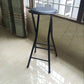 Modern Folding Armless Counter Stool Steel Living Room Bar Stool with Footrest Black 1 Piece Bar Stool (28" H) Clearhalo 'Bar Furniture' 'Bar Stools' 'bar_stools' 'furn' 'furn_bar_stools' 'furniture_bar_stools' 'Kitchen & Dining Furniture' 'kitchen&dining_furn' 'kitchen' 'kitchen_furn' Furniture' 4184107