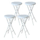 Modern Folding Armless Counter Stool Steel Living Room Bar Stool with Footrest White 4 Piece Set Short Stool(20"H) Clearhalo 'Bar Furniture' 'Bar Stools' 'bar_stools' 'furn' 'furn_bar_stools' 'furniture_bar_stools' 'Kitchen & Dining Furniture' 'kitchen&dining_furn' 'kitchen' 'kitchen_furn' Furniture' 4184112