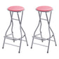 Modern Folding Armless Counter Stool Iron Cashier Bar Stool with Footrest Red Backless 2 Piece Set Clearhalo 'Bar Furniture' 'Bar Stools' 'bar_stools' 'furn' 'furn_bar_stools' 'furniture_bar_stools' 'Kitchen & Dining Furniture' 'kitchen&dining_furn' 'kitchen' 'kitchen_furn' Furniture' 4184135