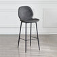 Coffee Shop Bar Stool Leather Armless Modern Distressed Counter Stools Black 1 Piece Bar Stool(30"H) Clearhalo 'Bar Furniture' 'Bar Stools' 'bar_stools' 'furniture_bar_stools' 'Kitchen & Dining Furniture' 'kitchen&dining_furn' 'kitchen' 'kitchen_furn' Furniture' 4184201