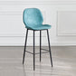 Coffee Shop Bar Stool Leather Armless Modern Distressed Counter Stools Blue 1 Piece Bar Stool(30"H) Clearhalo 'Bar Furniture' 'Bar Stools' 'bar_stools' 'furniture_bar_stools' 'Kitchen & Dining Furniture' 'kitchen&dining_furn' 'kitchen' 'kitchen_furn' Furniture' 4184213