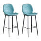 Coffee Shop Bar Stool Leather Armless Modern Distressed Counter Stools Blue Set of 2 Bar Stool(30"H) Clearhalo 'Bar Furniture' 'Bar Stools' 'bar_stools' 'furniture_bar_stools' 'Kitchen & Dining Furniture' 'kitchen&dining_furn' 'kitchen' 'kitchen_furn' Furniture' 4184215