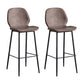 Coffee Shop Bar Stool Leather Armless Modern Distressed Counter Stools Violet Set of 2 Bar Stool(30"H) Clearhalo 'Bar Furniture' 'Bar Stools' 'bar_stools' 'furniture_bar_stools' 'Kitchen & Dining Furniture' 'kitchen&dining_furn' 'kitchen' 'kitchen_furn' Furniture' 4184228
