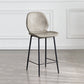 Coffee Shop Bar Stool Leather Armless Modern Distressed Counter Stools Gray 1 Piece Counter Stool(26"H) Clearhalo 'Bar Furniture' 'Bar Stools' 'bar_stools' 'furniture_bar_stools' 'Kitchen & Dining Furniture' 'kitchen&dining_furn' 'kitchen' 'kitchen_furn' Furniture' 4184230