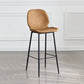 Coffee Shop Bar Stool Leather Armless Modern Distressed Counter Stools Brown 1 Piece Bar Stool(30"H) Clearhalo 'Bar Furniture' 'Bar Stools' 'bar_stools' 'furniture_bar_stools' 'Kitchen & Dining Furniture' 'kitchen&dining_furn' 'kitchen' 'kitchen_furn' Furniture' 4184233
