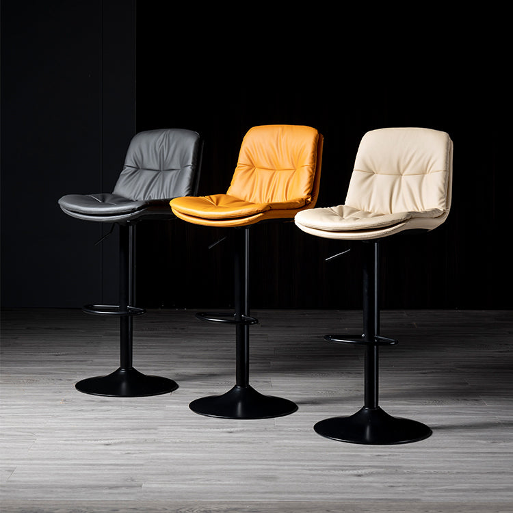 Iron Footrest Bar Stool Low Back Indoor Modern Adjustable Counter-height Stool Clearhalo 'Bar Furniture' 'Bar Stools' 'bar_stools' 'furn' 'furn_bar_stools' 'furniture_bar_stools' 'Kitchen & Dining Furniture' 'kitchen&dining_furn' 'kitchen' 'kitchen_furn' Furniture' 4184253