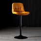 Iron Footrest Bar Stool Low Back Indoor Modern Adjustable Counter-height Stool Light Yellow Black 1 Piece Clearhalo 'Bar Furniture' 'Bar Stools' 'bar_stools' 'furn' 'furn_bar_stools' 'furniture_bar_stools' 'Kitchen & Dining Furniture' 'kitchen&dining_furn' 'kitchen' 'kitchen_furn' Furniture' 4184260