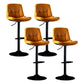 Iron Footrest Bar Stool Low Back Indoor Modern Adjustable Counter-height Stool Light Yellow Black 4 Piece Set Clearhalo 'Bar Furniture' 'Bar Stools' 'bar_stools' 'furn' 'furn_bar_stools' 'furniture_bar_stools' 'Kitchen & Dining Furniture' 'kitchen&dining_furn' 'kitchen' 'kitchen_furn' Furniture' 4184263
